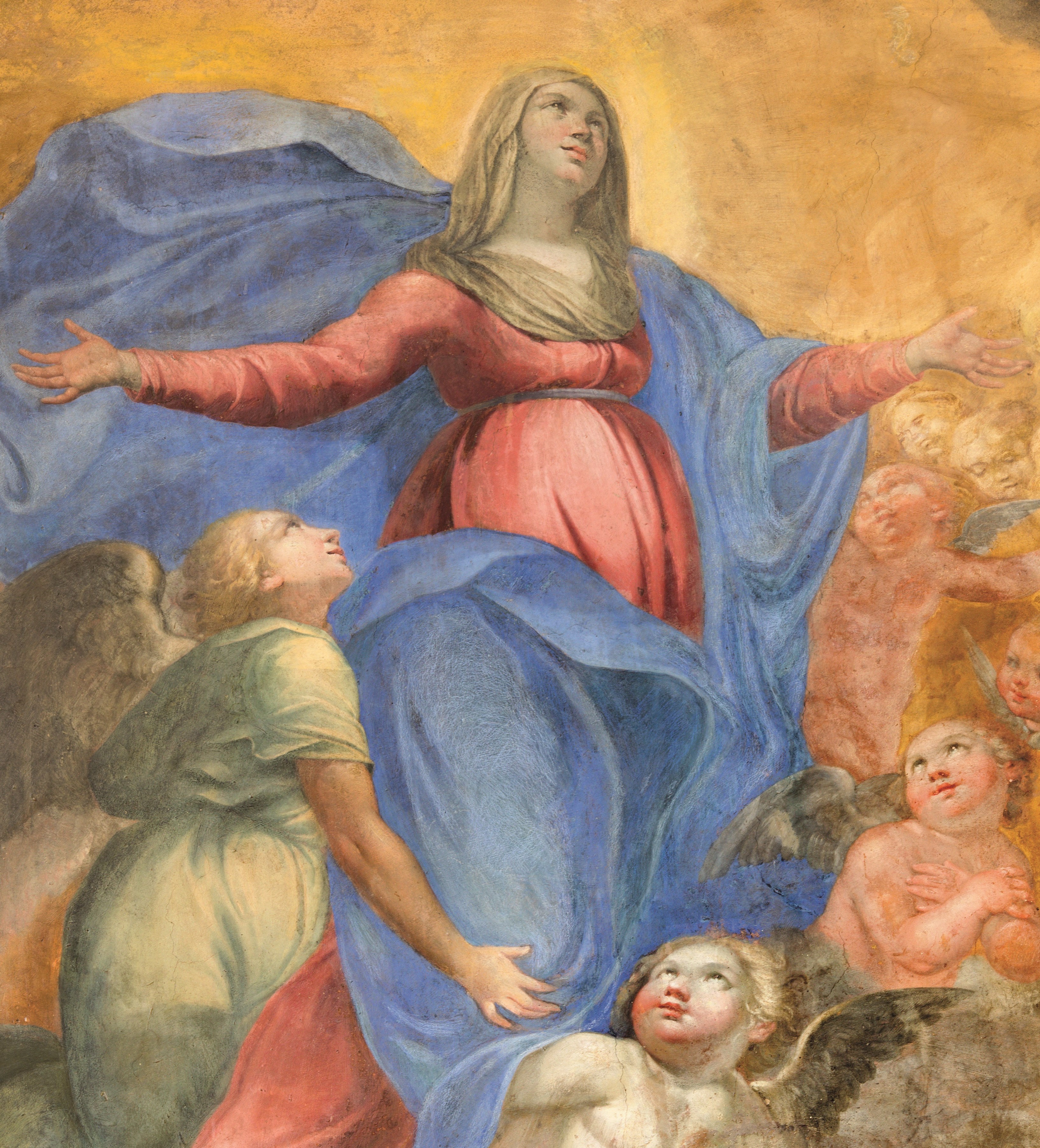 ROME, ITALY - MARCH 27, 2015: The fresco of Immaculate Conceptio